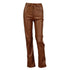 Fashion Pocketed PU Bag Hip Fleece Straight Leg Pants Leather Pants - ROUTINE FASHION